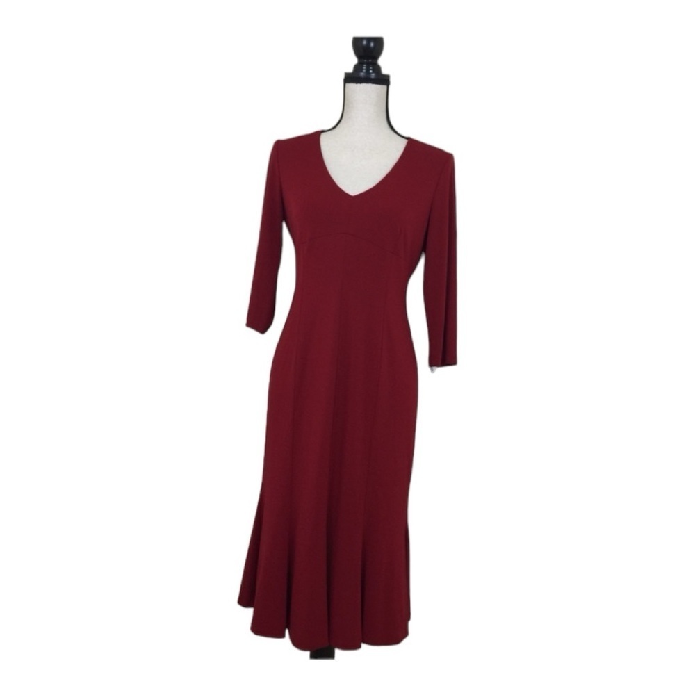 - Cynthia Howie Dress. Dark red. Sz4.